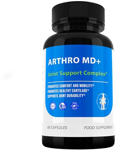 ARTHRO MD Plus Joint Support Complex – Marine Collagen, Vitamin C & B3 – Advanced Joint & Cartilage Support Supplement – 60 Capsules – Made in UK –2 Months Supply