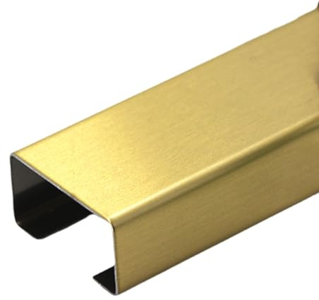 2 PCS Electrical Cable Trunking,Cable Trunking Kit, Corner Wire Hider,Speaker Wire Hider,Open Wire Duct,Self-Adhesive Wire Cover(Matte Gold,15 * 10mm)