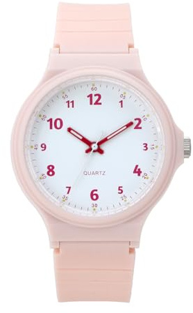 NUOVO Damenuhr, Analoge Quarzarmbanduhr mit Rosa Silikonarmband, 3 Bar Wasserdicht, Sportliche Elegante Uhr für Damen, Junge Damen Und Studierende