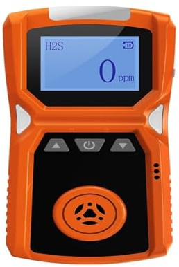 Portable Gas Analyzer Monitor With LCD Display H2S/NH3/O2/NO2/NO/EX/CH4 Multi Gas Detector For Work, Home Real-Time Dates(H2S-0-100ppm)