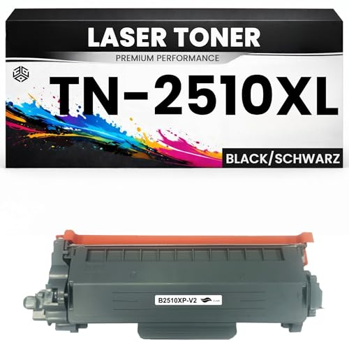 XL Toner TN-2510XL für Brother kompatibel Schwarz TN2510XL wie Original HL-L2400DW/2400DWE/2445DW/2447DW DCP-L2620DW/2627DW(XL)/2627DWE