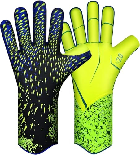 QUICARD Torwarthandschuhe, Gute Griffigkeit fußball Handschuhe Kinder in den Größen 6-10,Starker Empfänger für Jugendliche, Erwachsene, Kinder