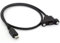OpenII Micro B Male to Female Cable, Screw Panel Mount Micro USB Cable Extension Cord for Raspberry Pi, Arduino, Feather - 50cm