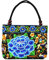 candygirlft Damen Handtasche Ethnic Canvas Stoff Bestickte Handtaschen Nähen Tragetasche, Gelb, Blumen