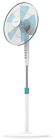 Cecotec Ventilador de Pie EnergySilence 500, 40 W, 5 Aspas, Oscilante, 3 Velocidades, Ajustable(115-135 cm), Motor de Cobre