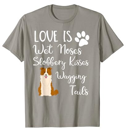 Border Collie T-Shirt Hundeliebhaber Geschenk Braun Rot Border Collie T-Shirt