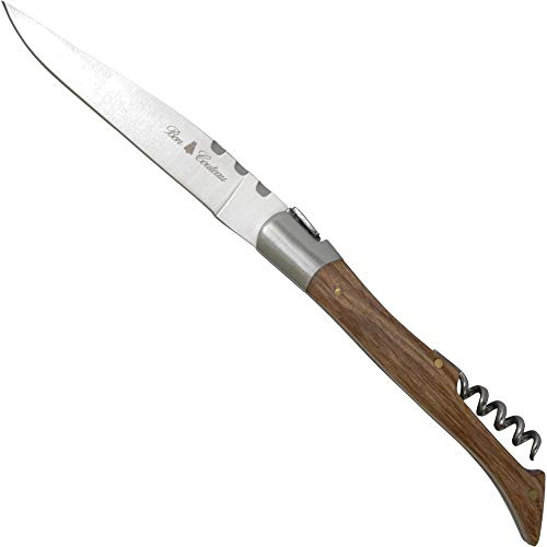 Bon Couteau Haller, Taschenmesser mit Zebraholz Griff und Korkenzieher