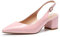 Castamere Scarpe Donna Eleganti con Tacco Medio con Cinturino Dietro la Caviglia Tacco a Blocco Tacco Alto 5 CM Pelle Verniciata Rosa Scarpe EU 37