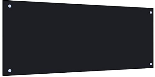vidaXL Küchenrückwand Spritzschutz Fliesenspiegel Glasplatte Rückwand Herdspritzschutz Wandschutz Herd Küche Schwarz 100x40cm Hartglas