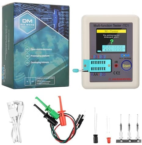 Diymore LCR TC1 ESR probador de transistor inductor capacitancia resistencia ESR medidor multifunción prueba TFT LCR probador de transistor para diodo triodo condensador resistor transsistor ESR NPN