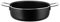 Alessi Pots&Pans Casseruola al, Alluminio con Rivestimento Antiaderente, Inossidabile 18/10, Fondo in Acciaio Magnetico Adatto Anche alla Cottura a Induzione, Nero, 24 cm