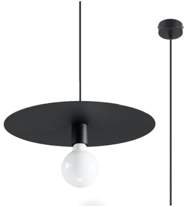 SOLLUX Pendelleuchte FLAVIO schwarz L: 400, B: 400, H: 1050, E27/60W, dimmbar