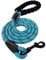 Reflective Dog Rope Lead With Padded Handle - Multiple Size & Colour Options (Standard - 1m Length, Blue)