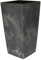 KOTARBAU® Macetero cuadrado con maceta interior, 17x33 cm, Efecto hormigón, Macetero gris, Macetero con inserto extraíble, Macetero de plástico, Tiesto decorativo, Macetero alto de interior y exterior