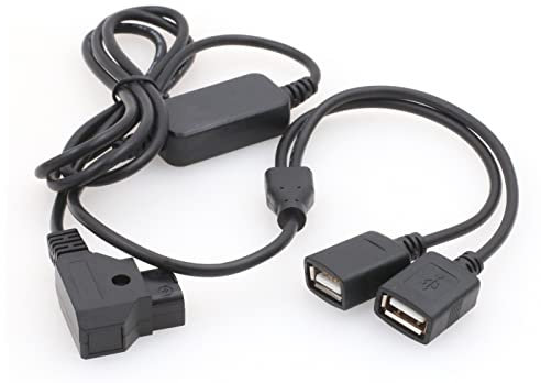 ZBLZGP D-Tap vers Dual USB 5V 2A Adaptateur Câble d'alimentation pour batterie V-Mount vers téléphone portable