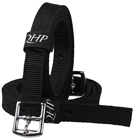 QHP Steigbügelriemen Nylon (100 cm, schwarz)