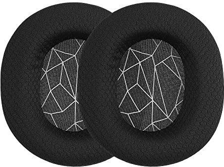 kwmobile 2X Ohrpolster kompatibel mit SteelSeries Arctis 3 / Arctis 5 / Arctis 7 / Arctis 9 / Arctis 9X Polster - Kopfhörer Polster aus Kunstleder für Over Ear Headphones