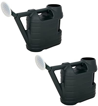 2 x 6.5L Garden Green Watering Can with Removable Rose Sprinkler