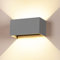 Cwycfw LED Wandleuchten Innen/Außen 24W Wandlampen Innen Auf und ab Einstellbarer Lichtstrahl Wandleuchte Warmweiß 3000K Grau Außenwandleuchten LED IP65 Wasserdichte wandbeleuchtung