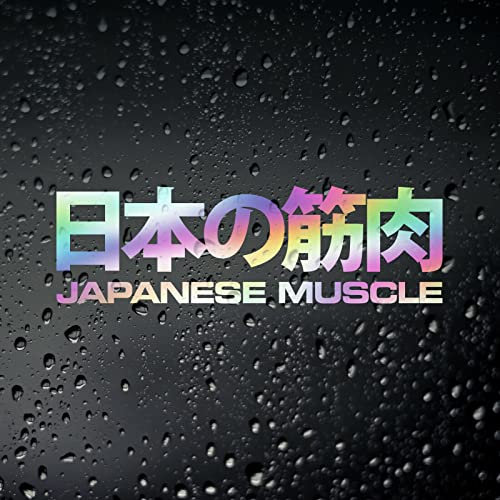 Japanese Muscle 20cm Kanji Japan Muscle car Oil Slick Aufkleber JDM Tuning Sticker