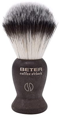 Beter - Pinceau à rasage avec poils synthétiques pour végétaliens - Modèle Coffee O'clock