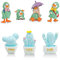 OMIGA 7 Stücke Mini Figuren Dilly und Dally Ducks Miniatur Figuren Kaktus Ornamente Garten Statue Miniatur Tortendeko Micro Landscape DIY Garden Home Indoor Party Dekoration Desktop Ornament