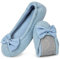 EverFoams Damen Gemütlich Leicht Frottee Baumwolle Memory Foam Ballerina Hausschuhe, Blau,38/39 EU