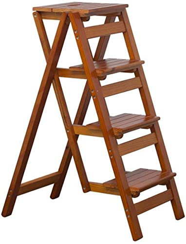 Holzleiter, verdicken Mehrzweckleitern Bibliothek Hotel Dachbodenleitern Massivholz langlebige Hausleitern Größe: 44 * 58 * 82,5 cm