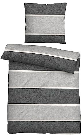 biberna 0840506 Melange-Flanell Bettwäsche