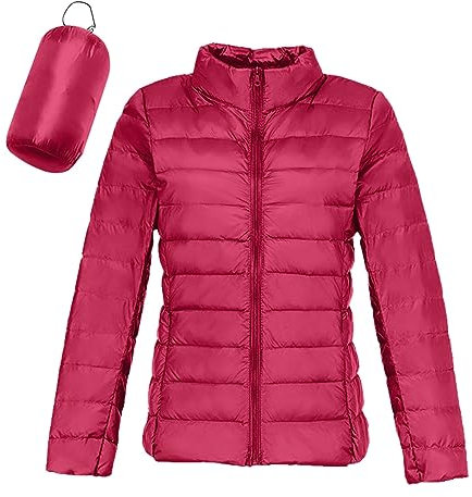 Leichte Daunenjacke Damen Puffer Jacke Damen Leichter Daunenmantel Lightweight Steppjacke Damen Leicht Packable Down Jacket Women Federleichte Daunenjacke Frauen Dünne Jacke Daunen