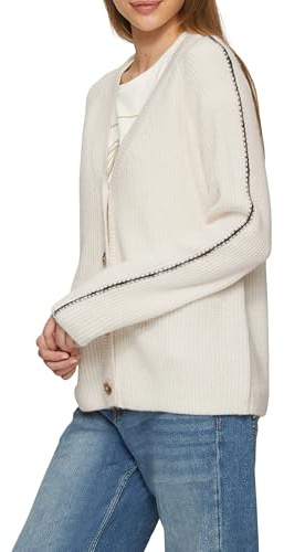 s.Oliver Strickjacke aus Wollmix mit Kontrast-Details