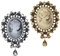 Broche vintage camée en cristal pour femme, broche victorienne vintage en forme de tête de dame pour chapeau, écharpe, col, revers, sacs à main, châles, 2pcs, Cristal