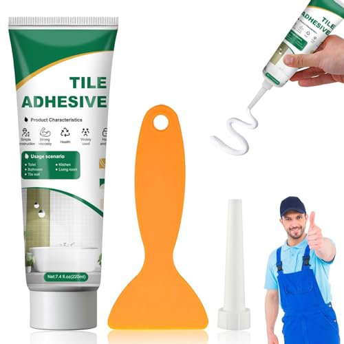 No Nails Extra Strong All Purpose Adhesive - Tile, Wall & Glass Glue - Repairs Wood, Wallpaper & Grout