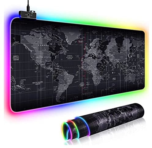 Tappettino del Mouse Grande Gaming Pad Pad Grande Mappa Mappa Mousepad BACCHETTO Gomma da SPEDA Gomma Pad Tastiera taccuino taccuino taccuino taccuino Tappetino per Mouse da Gioco (Color : RGB, Size