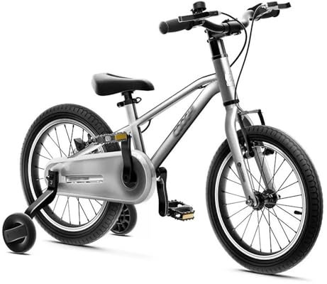 Kcolic 16 Zoll Kinderfahrrad mit Stützrädern, Fahrrad für 4-12 Jahre Jungen/Mädchen, Sportliche Outdoor Kinderfahrräder, Sicheres Fahrrad, Höhenverstellbar B,16inch