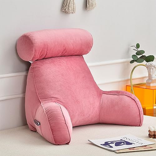 Soft Bed Rest Reading Pillow With Neck/Arm Support,Reading Cushion,Bed Relax Pillow,Back Lumbar Support Cushion,Great For Back Support,Bed,Gaming,Reading,Relaxing Or Watching TV