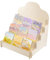 JINGHANGER Kartenständer Hölzern Postkartenständer 4 Tier Postkartenhalter Organizer Halter für Postkarten, Aufkleber, Feiertags Geschenkkarten 29x26x34 cm