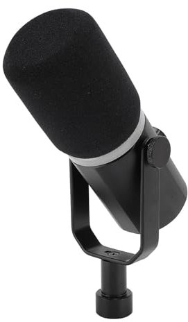ASHATA Microphone Dynamique, Microphone PC D'enregistrement de Podcast USB XLR, Micro de Streaming de Jeu avec Lumière RVB, Bouton Muet, Prise Casque, Micro en Métal pour Studio