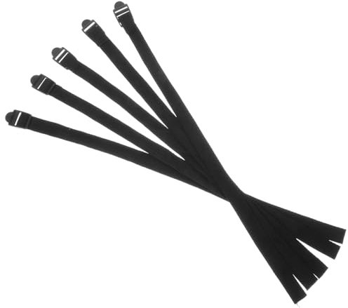 Happyyami 5St Skistockträger Trekkingstock-Halterungsseil Austausch der Skistockschlaufen Schlaufen für Skistöcke Riemen für Skistöcke Skistockhalter Skistockgurt Snowboard Skiwachs Black