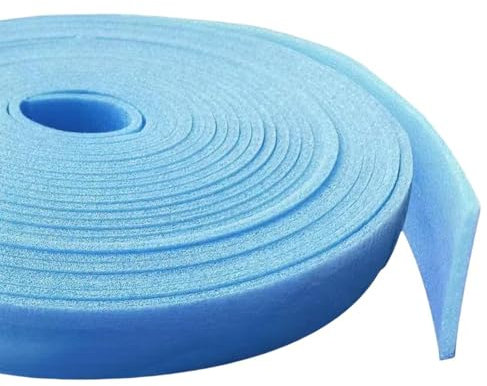 Randdämmstreifen, 50mm x 8mm x 10m Randdämmstreifen Selbstklebend, Randdämmstreifen für Ausgleichsmasse, Randstreifen Randdämmung Fußbodenheizung Estrich