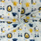 Baumwollstoff Meterware 50x160cm mit Motiv - Hochwertiger Stoff für DIY, Nähen & Basteln - Ideal für Kleidung & Dekoration (Löwe)