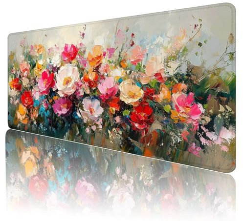 Mauspad XXL 1600 x 800 mm Gaming Mauspad Groß Mousepad Farbe Schreibtischunterlage mit Genähten Kanten Mouse Pad Abstrakt Wasserdicht Anti-Rutsch Gummibasis Desk mat für Home Office Geschenk, K-30