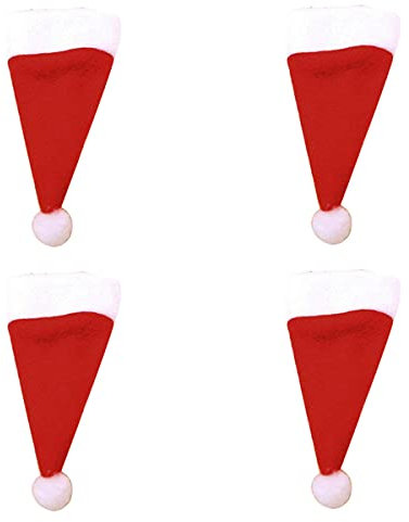 WedDecor Decorazioni natalizie da tavola, calze e posate, per feste di Natale, decorazione per cene, cappello rosso, confezione da 500
