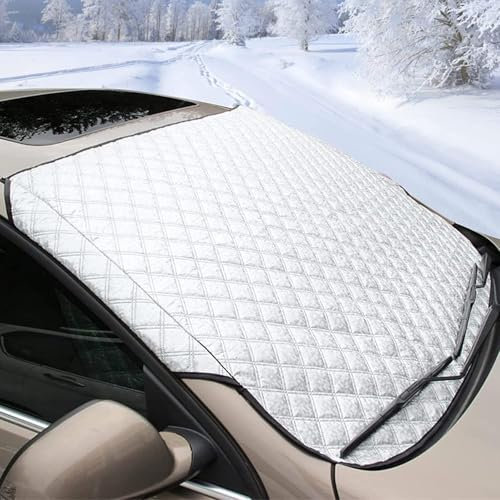 AHEJIOO Windschutzscheibenabdeckung Winter Frostschutz, Auto Frontscheibenabdeckung, Autoscheibenabdeckung Winter für PKW SUV, 150 x 100cm