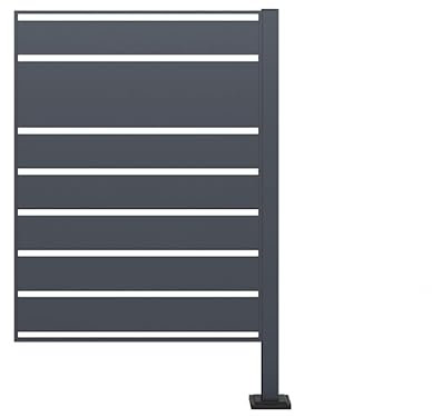 Wheelie Bin Screen Extension Panel - Galvanised Steel Bin Hideaway Accessory, Modular Design, Anthracite Finish