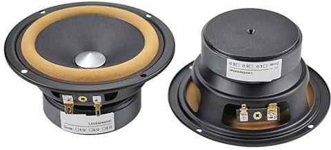 Hifi 4 Inch Full Speaker, 8ohm 20W For Bookshelf Speaker Diy Full Frequency Loudspeaker Leather Edge 2pcs
