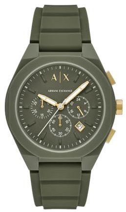 ARMANI EXCHANGE Herren Analog Quarz Uhr mit Silikon Armband AX4169