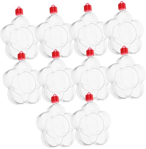 SUPVOX 10piezas Botella De Plástico Para Pintar Arena Diseño De Flores Unidades Para Manualidades Creativas Proyectos De Para Actividades De Grupo Fiestas
