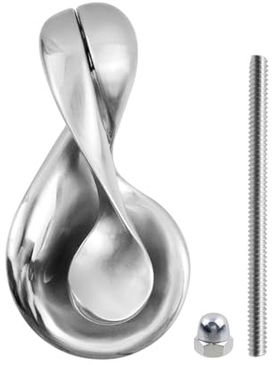 Savagrow Zinc Alloy European Style 5-3/10 Length Door Knockers, Silver Ball-shaped Door Knockers for Doors