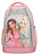 Depesche 13331 TOPModel Juicy - Schulrucksack Trolley in Rosa und Grün, mit Model Motiv und Blumen Muster, Schultasche mit Teleskopgriff und Rollen